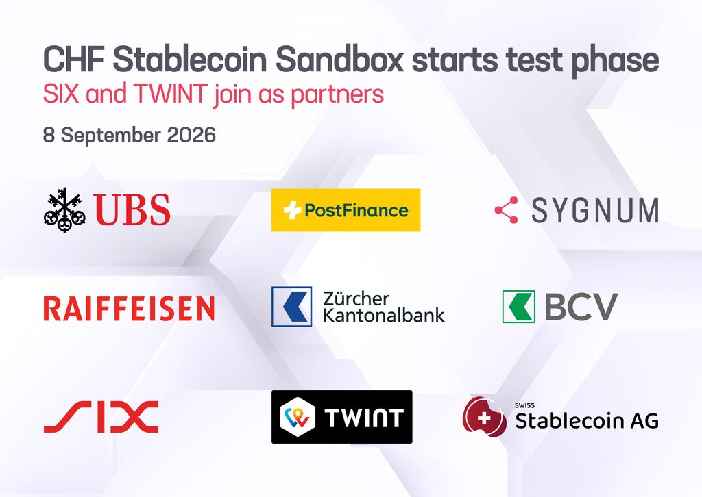 CHF stablecoin sandbox enters test phase and adds SIX and TWINT as new partners