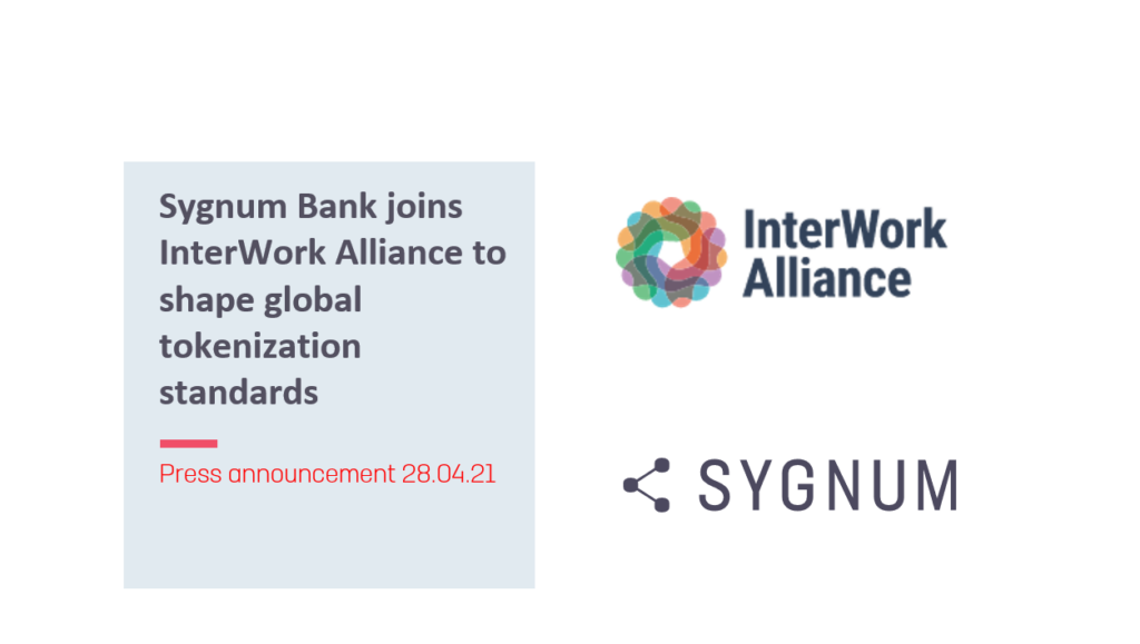 Sygnum Bank joins InterWork Alliance to shape global tokenization standards
