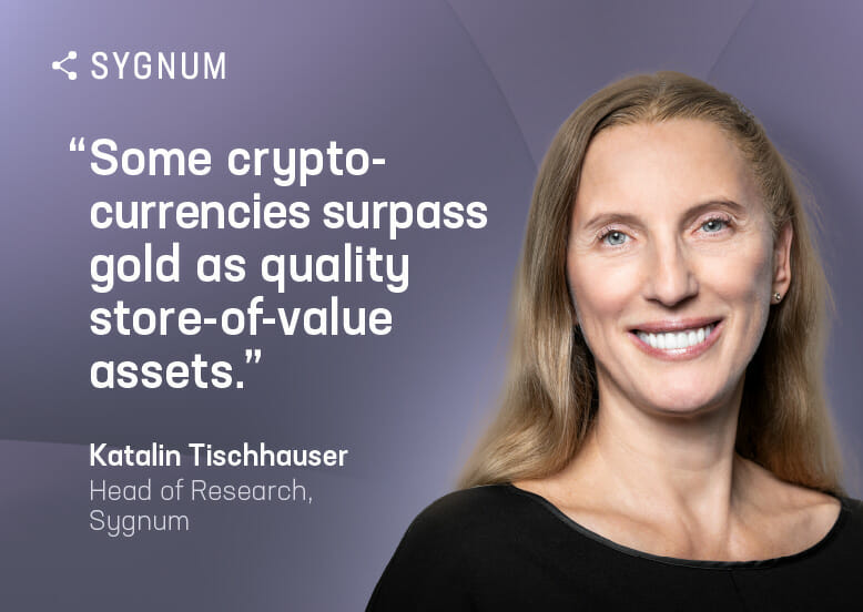 Some cryptocurrencies surpass gold as quality store-of-value assets.