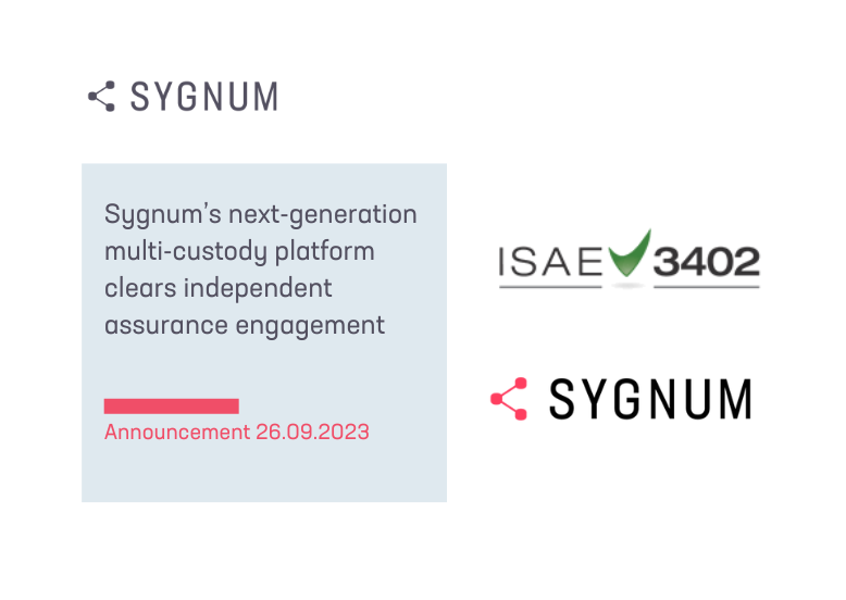 Sygnum’s next-generation multi-custody platform clears independent assurance engagement