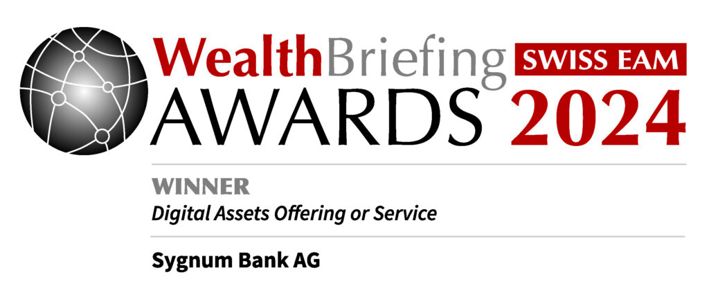 Sygnum is recognised by the Wealth Briefing with the Swiss EAM award 2024 in digital assets